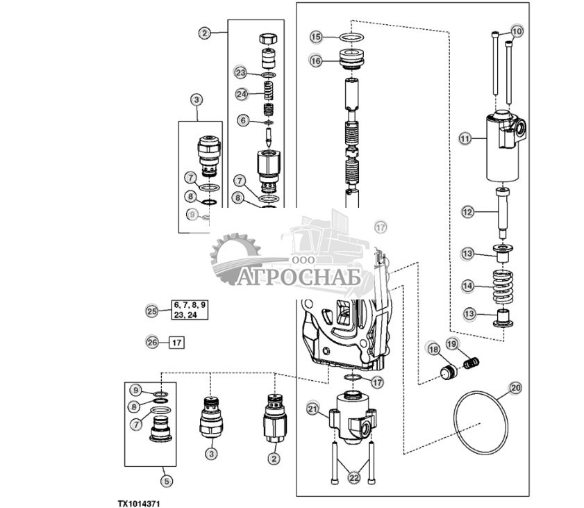 Секция ковша, направляющее устройство - ST2226 563.jpg